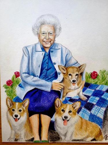 La Regina Elisabetta e i suoi Corgi